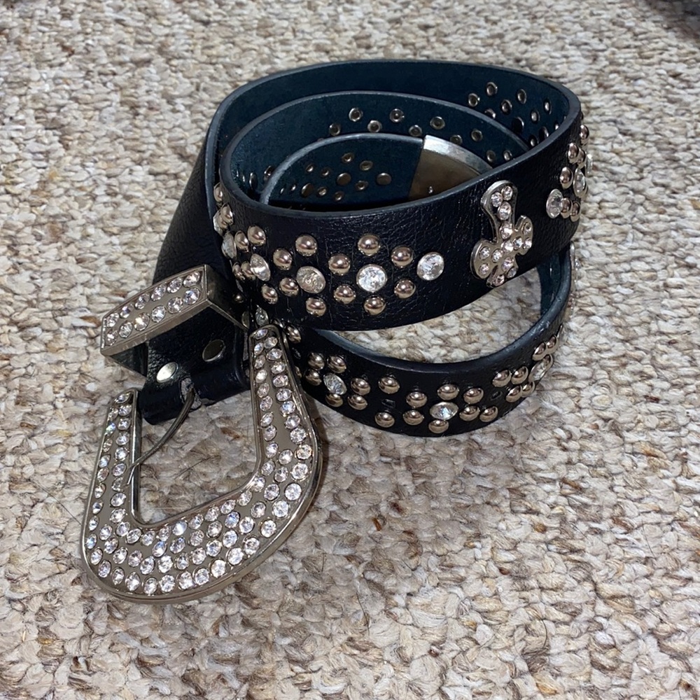 Western leather belt